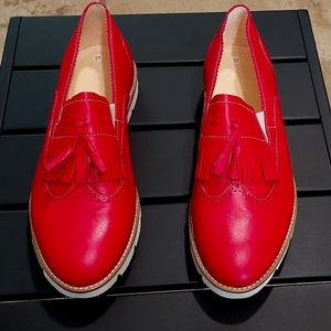 Girotti Platform Slip Ons6873 Soft Leather Santa Claus (Red) Size 42(EUR)/10(US)